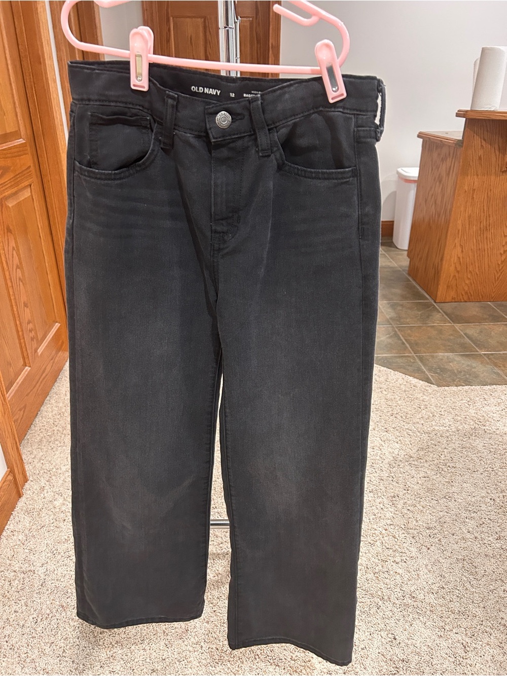 Old Navy Girls Black Straight-Leg Jeans